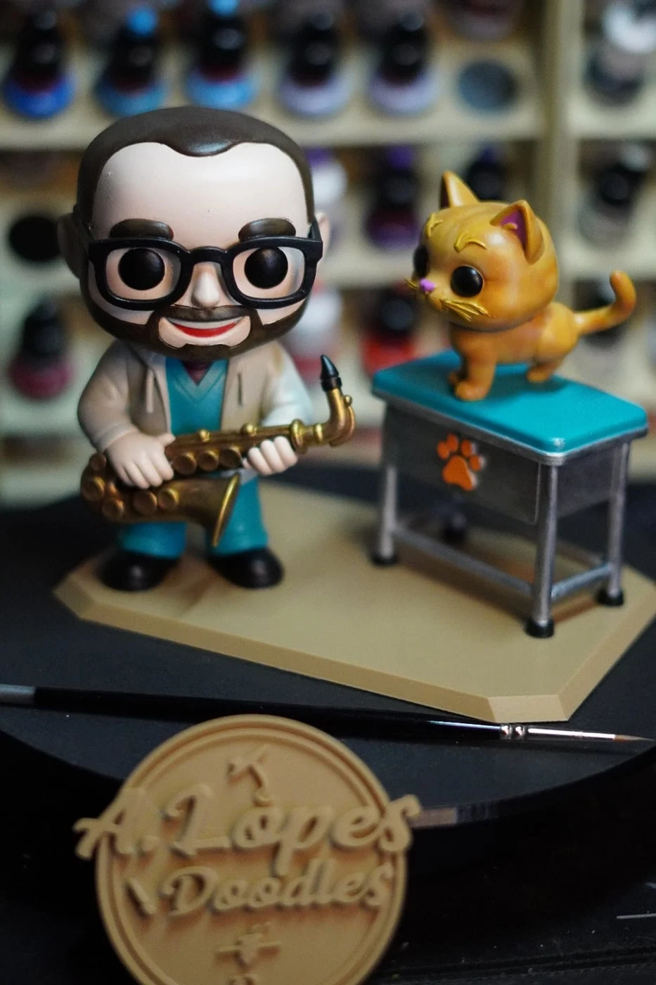 Figura mini-eu estilo Funko impressa em resina 3D — fotografia 1