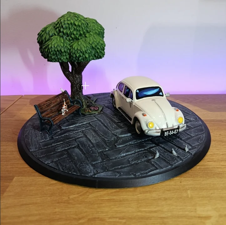 Diorama mini-eu com Carocha VW