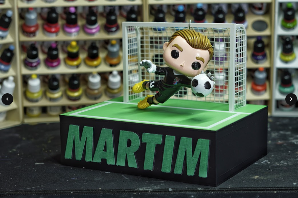 Mini-eu personalizado de guarda-redes Martim com baliza