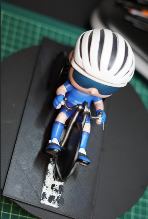 Mini-eu de trike de desporto adaptado, ciclismo paralímpico pintado à mão